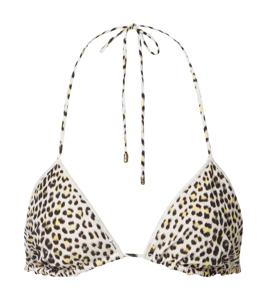 Roberto Cavalli Printed bikini top