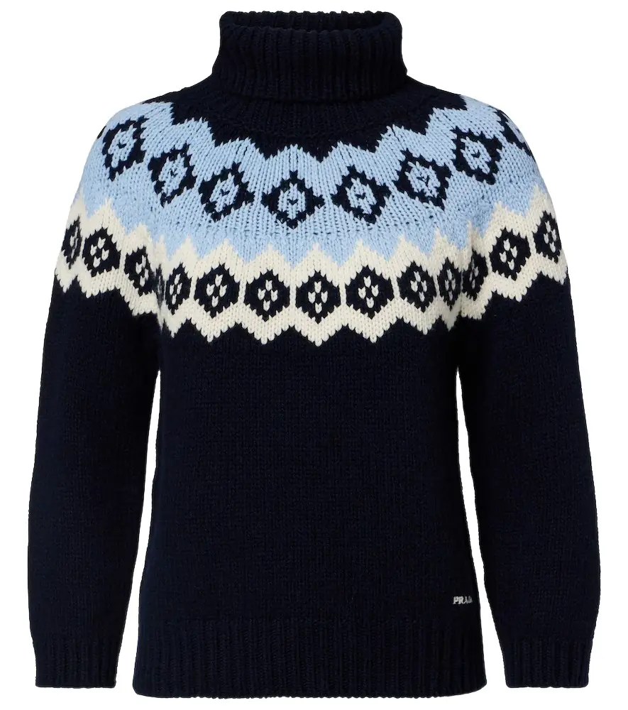 Prada Fair Isle wool and cashmere sweater