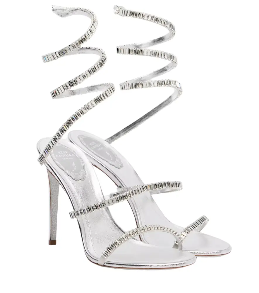 Rene Caovilla Cleo Spark embellished leather sandals