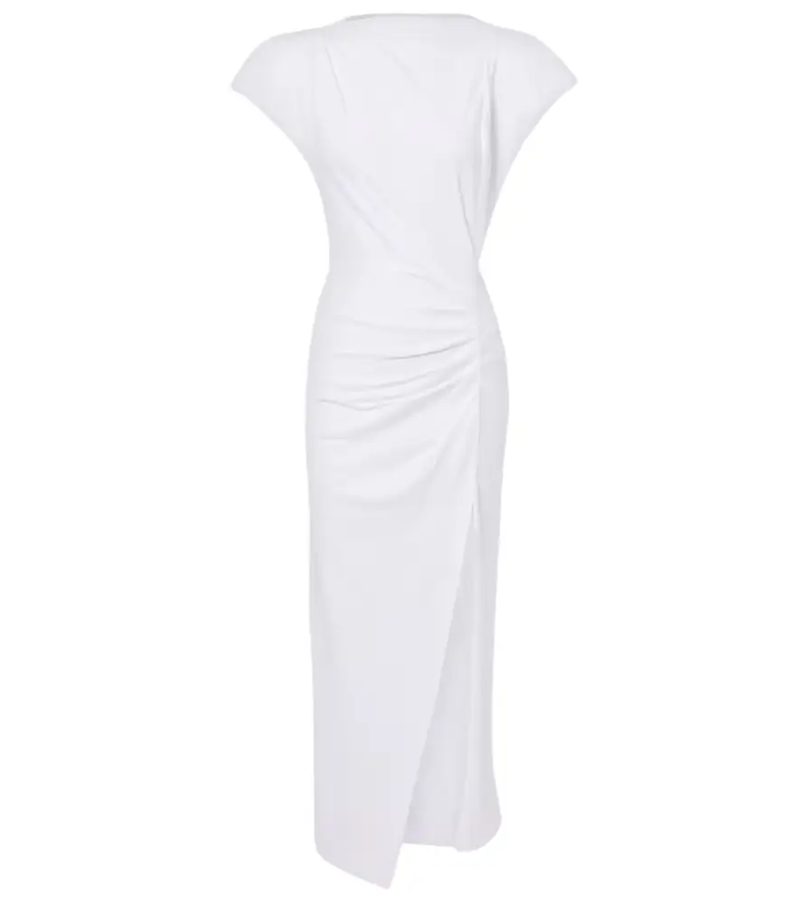 Isabel Marant Nadela gathered cotton jersey maxi dress