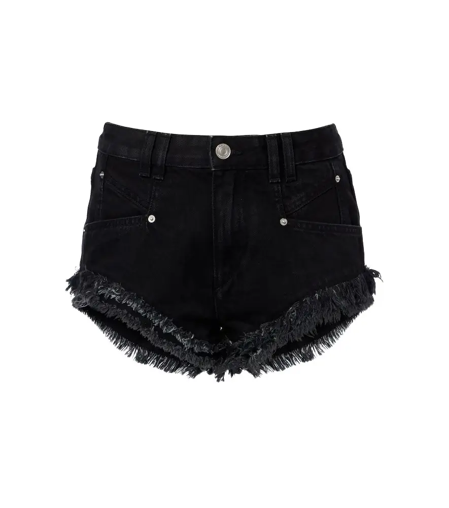 Isabel Marant Eneidala faded denim shorts