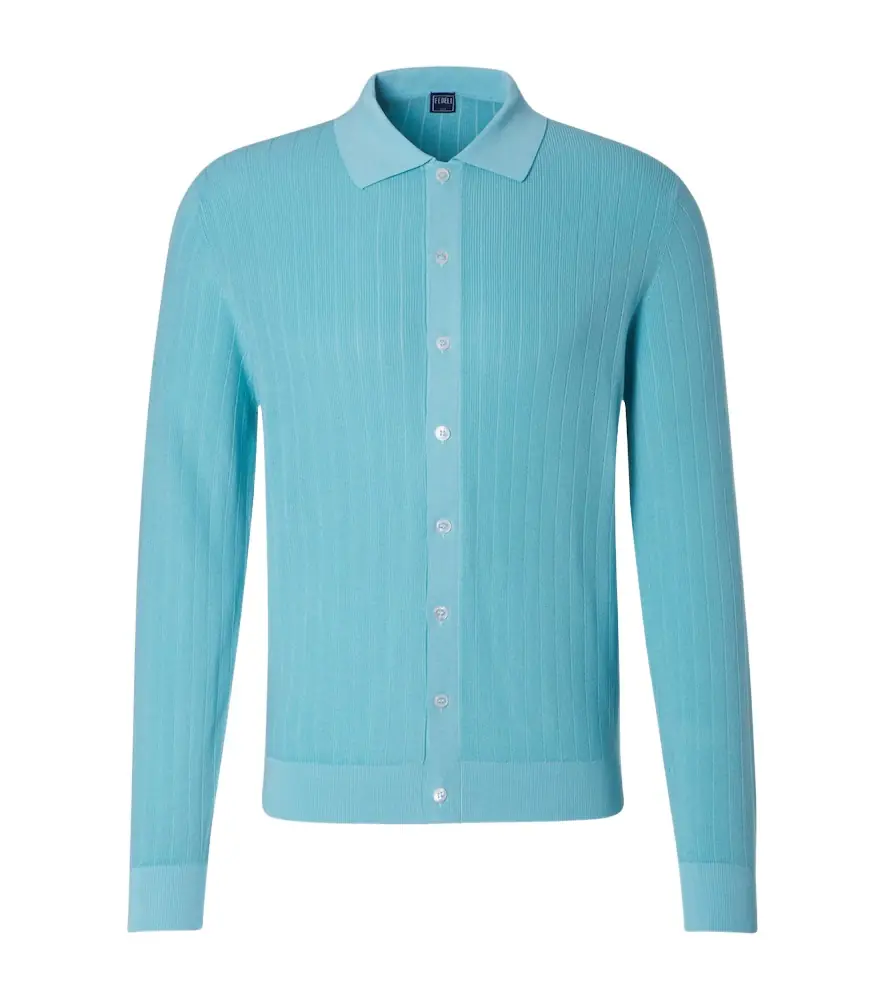Fedeli Matheus ribbed-knit cotton cardigan