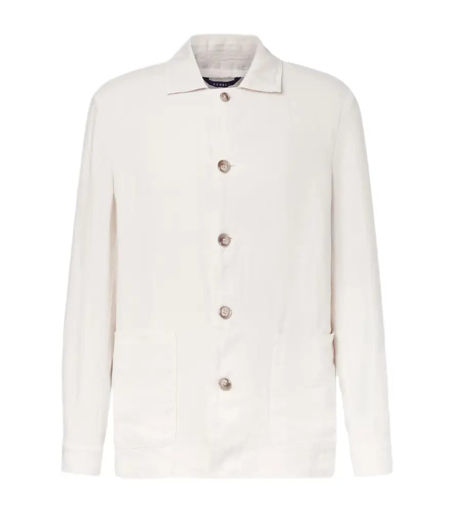 Fedeli Oxford linen jacket