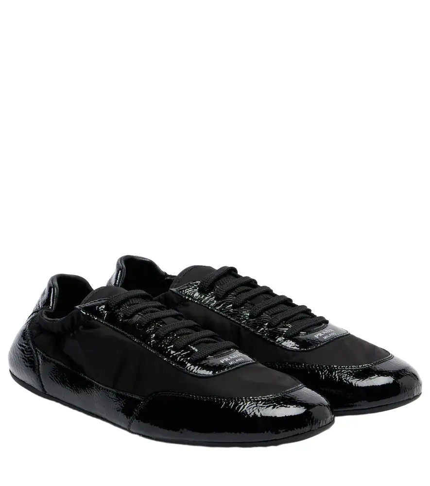 Prada Collapse Re-Nylon and leather sneakers