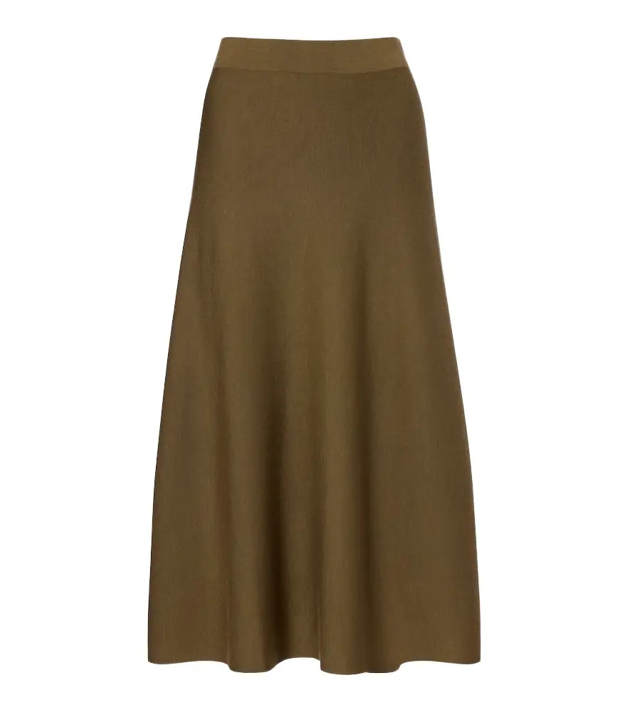 Jardin des Orangers Virgin wool midi skirt