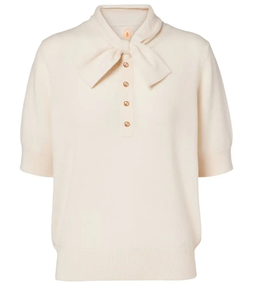 Jardin des Orangers Bow-detail wool and cashmere sweater