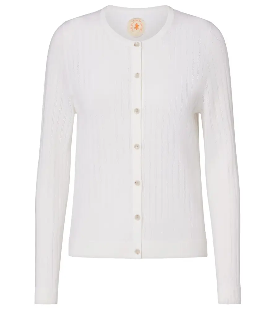 Jardin des Orangers Pointelle virgin wool cardigan