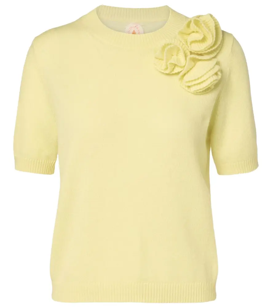 Jardin des Orangers Floral-appliqué cashmere and wool sweater