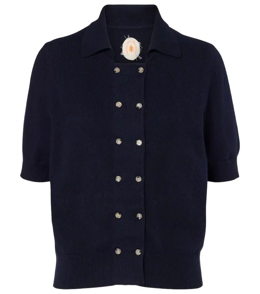 Jardin des Orangers Cotton and cashmere polo shirt