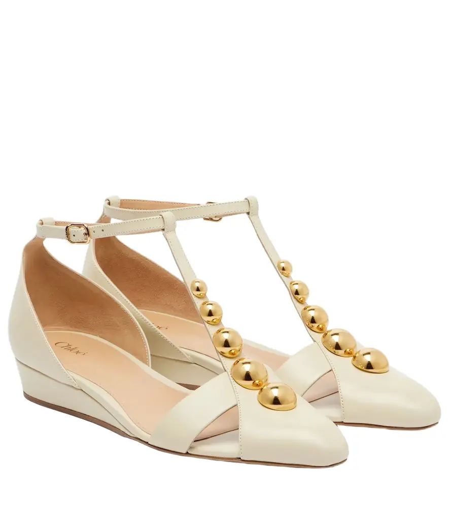 Chloe Chloé Embellished leather flats