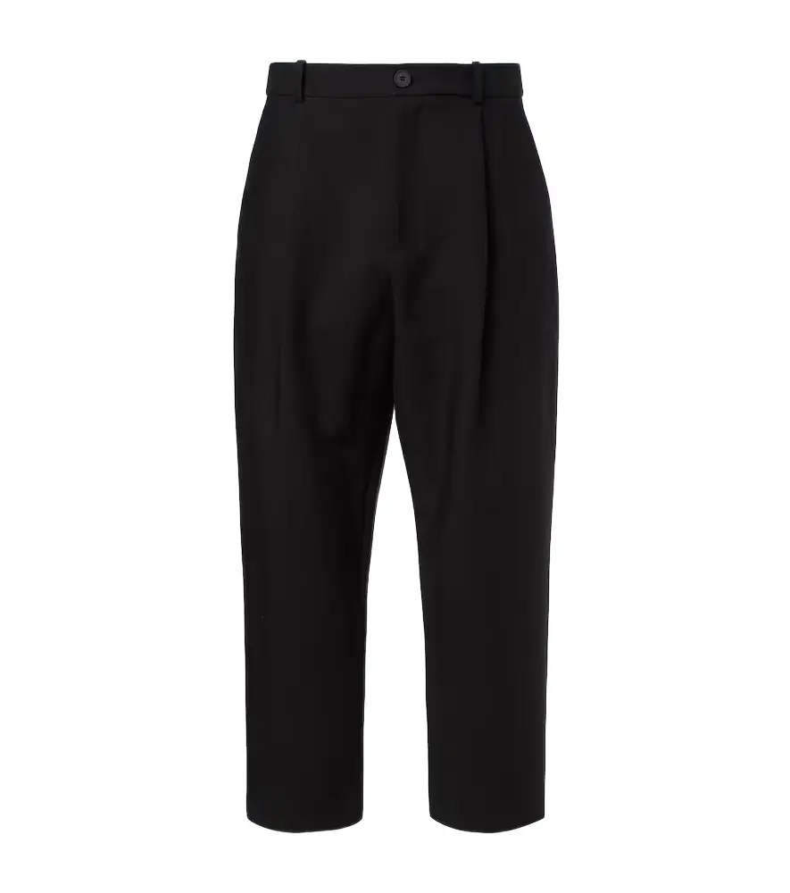 Studio Nicholson Tuck cotton-blend tapered pants