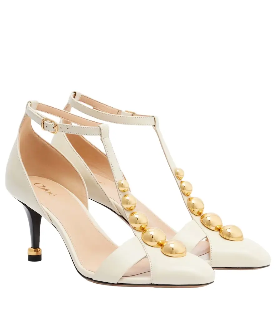 Chloe Chloé Cleia embellished leather pumps