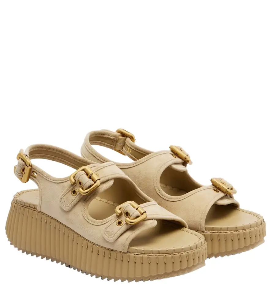Chloe Chloé Nama suede platform sandals