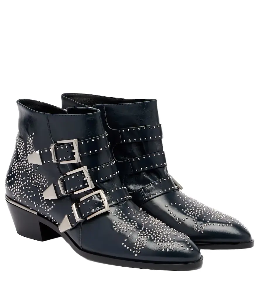 Chloe Chloé Susanna studded leather ankle boots