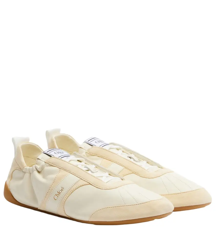 Chloe Chloé Chloé Kick leather and suede sneakers