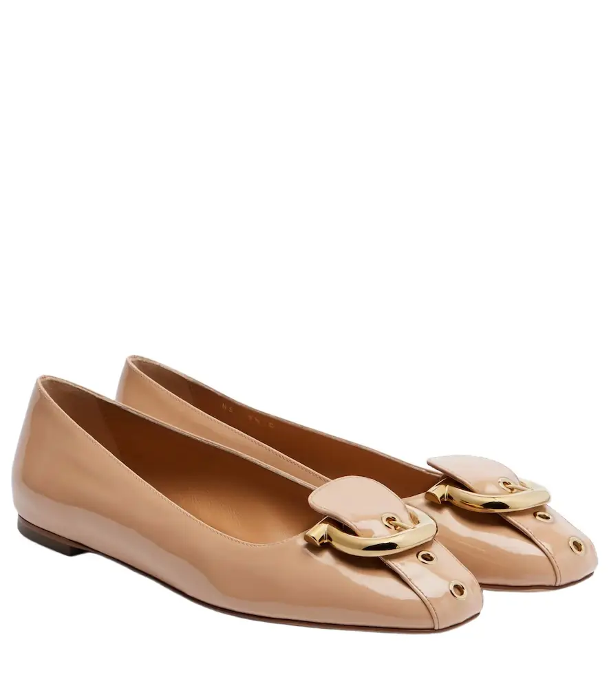 Ferragamo Oxide patent leather ballet flats