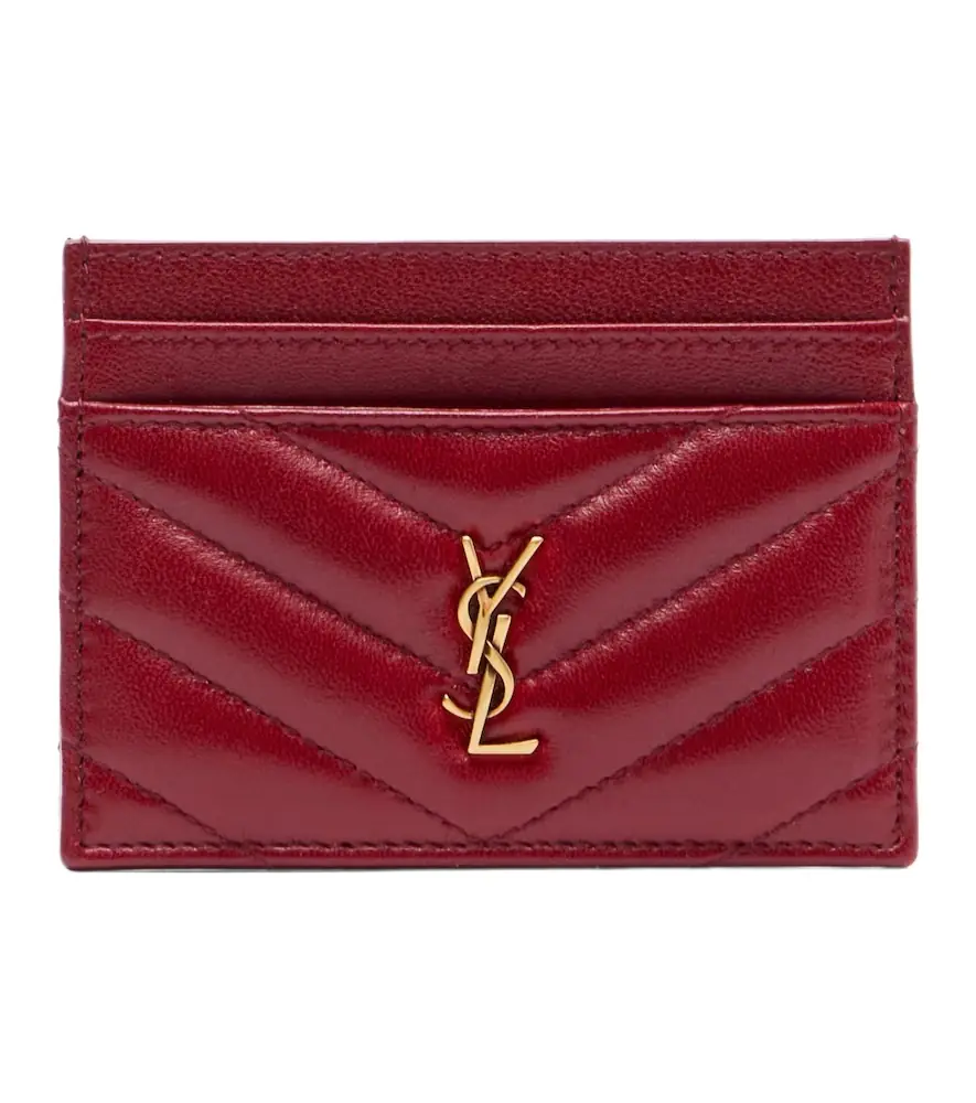 Saint Laurent Cassandre matelassé leather card holder
