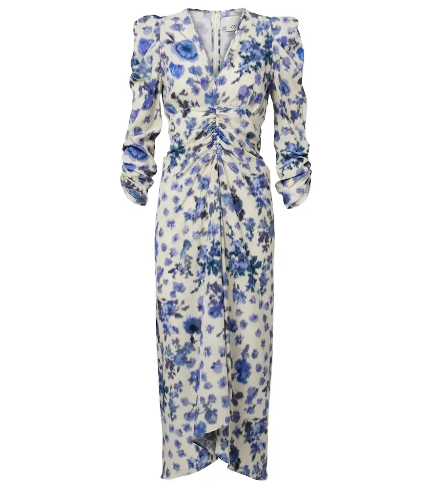 Isabel Marant Albini floral silk-blend midi dress