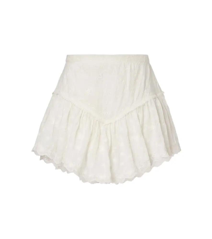 Isabel Marant Zoelia embroidered cotton and silk shorts