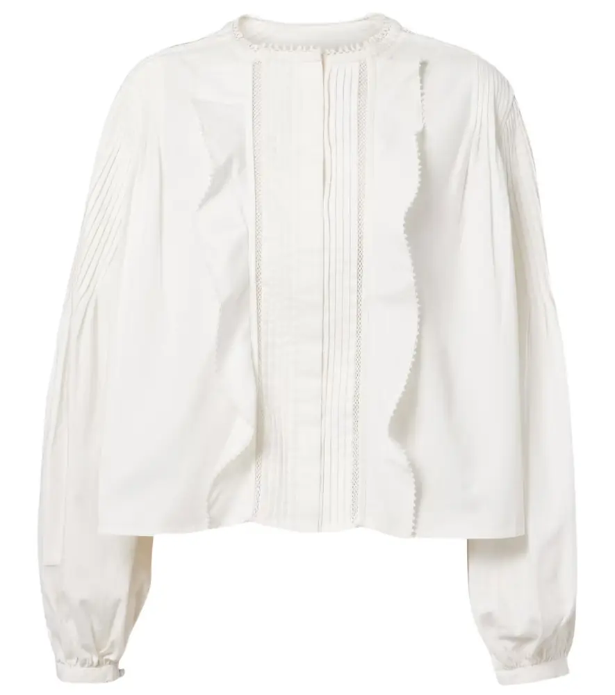 Isabel Marant Cubraly ruffled cotton blouse
