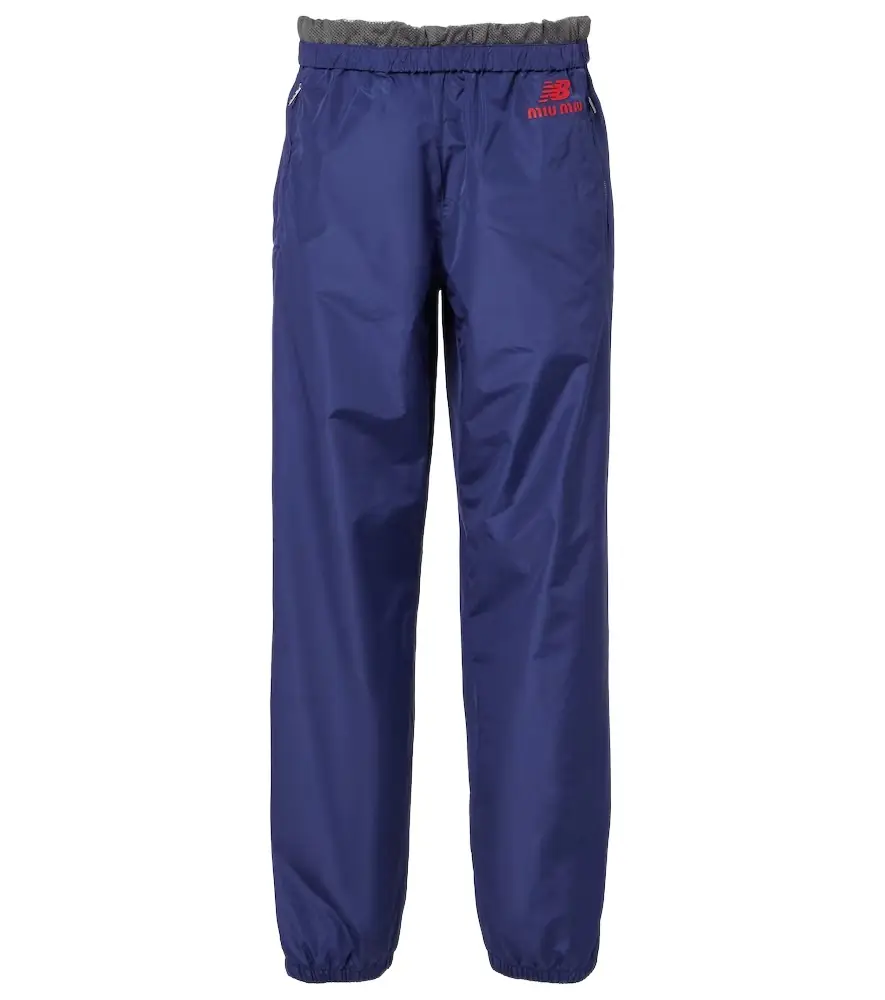 Miu Miu x New Balance poplin track pants