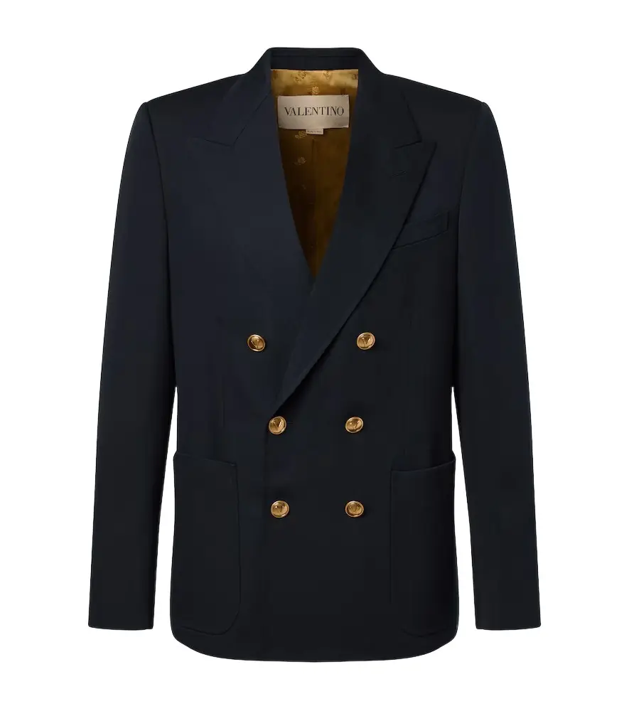 Valentino Double-breasted virgin wool blazer