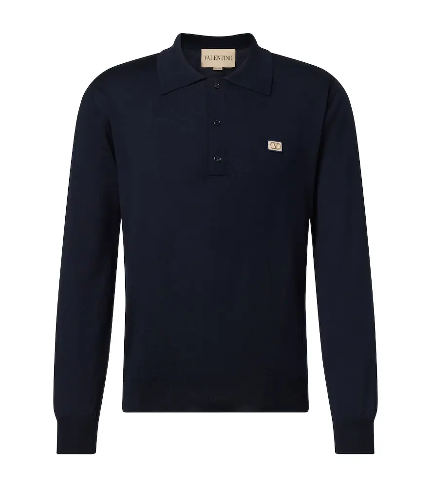 Valentino VLogo virgin wool polo sweater