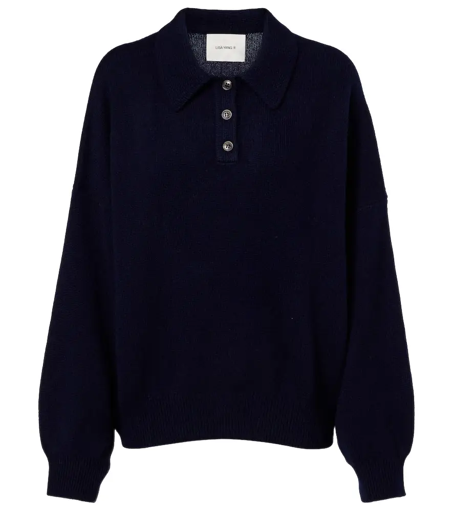 Lisa Yang Etta cashmere polo sweater