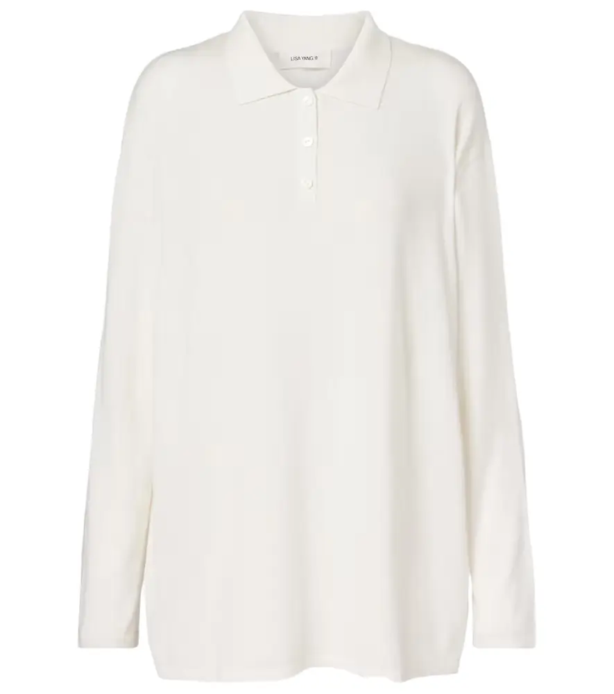 Lisa Yang Caisa cotton and cashmere polo sweater