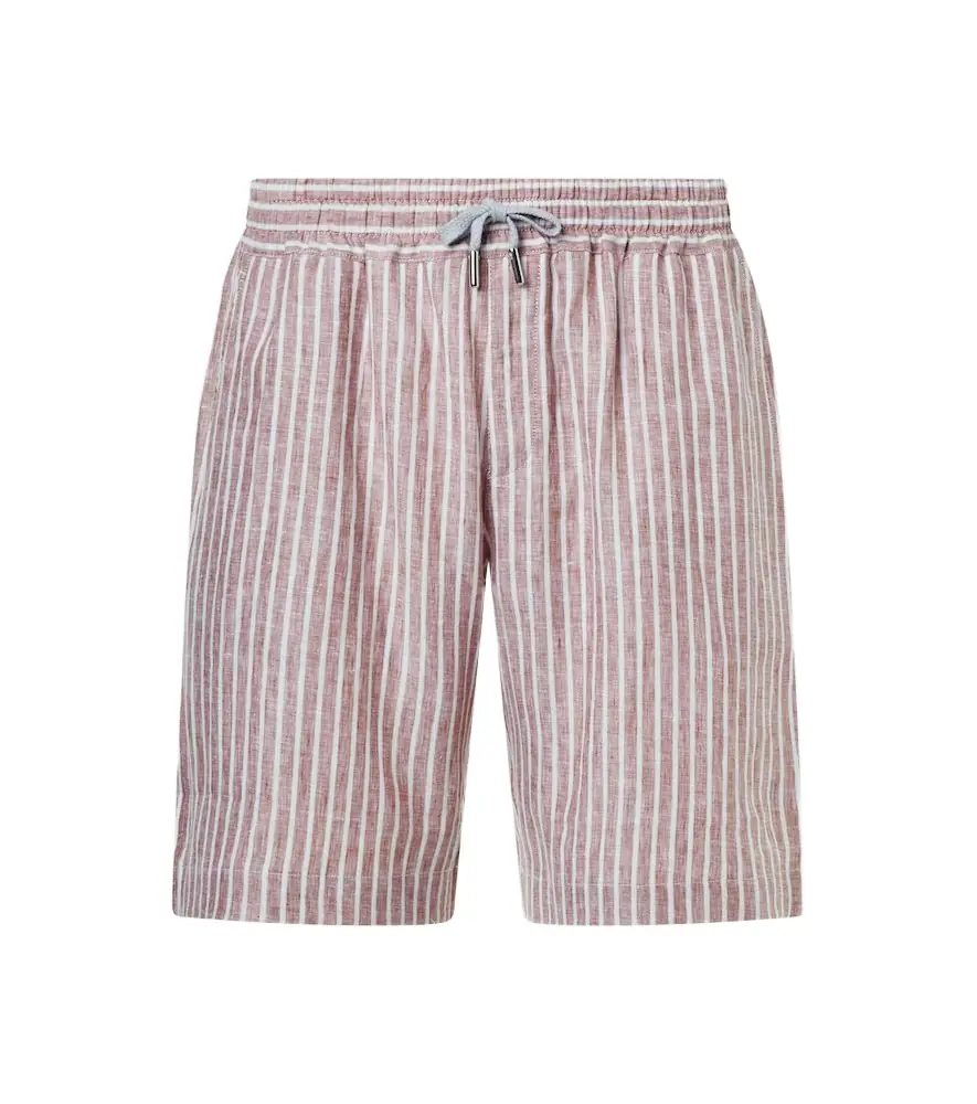 Fedeli Alfa striped linen Bermuda shorts
