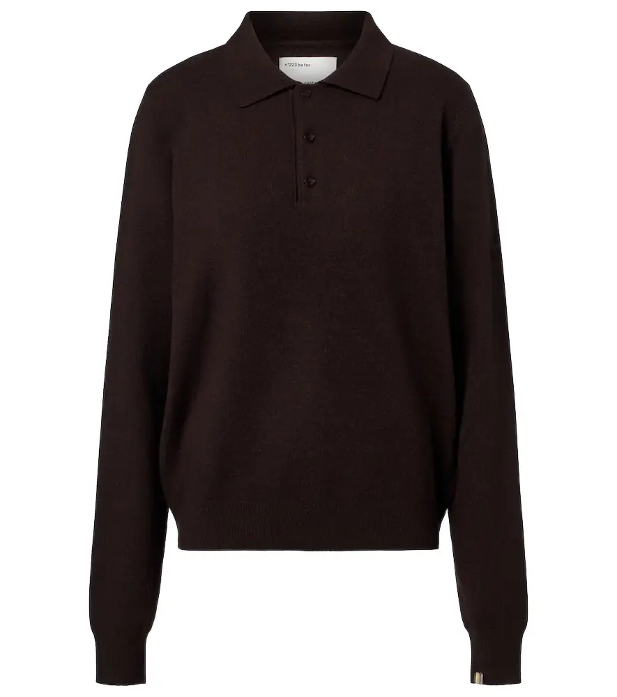 Extreme Cashmere N°223 Be For cashmere-blend polo sweater
