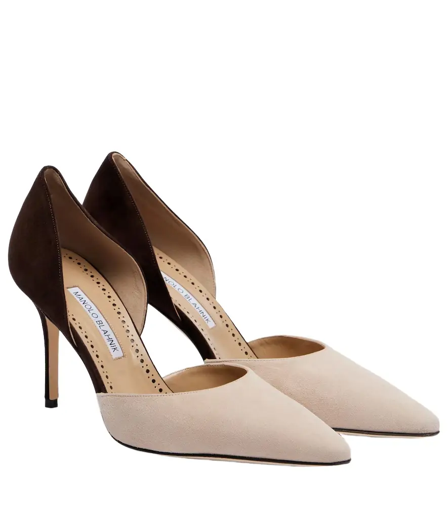 Manolo Blahnik Taylerbinu 90 suede pumps