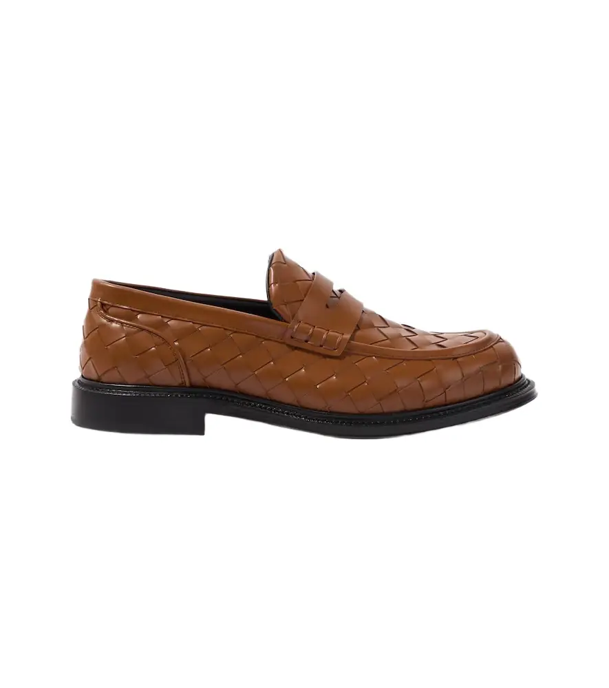 Bottega Veneta James Intrecciato leather penny loafers