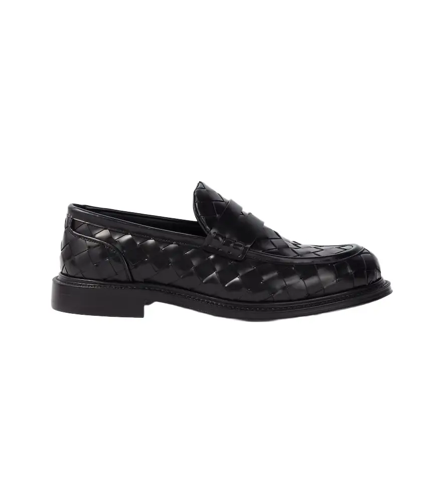 Bottega Veneta James Intrecciato leather penny loafers