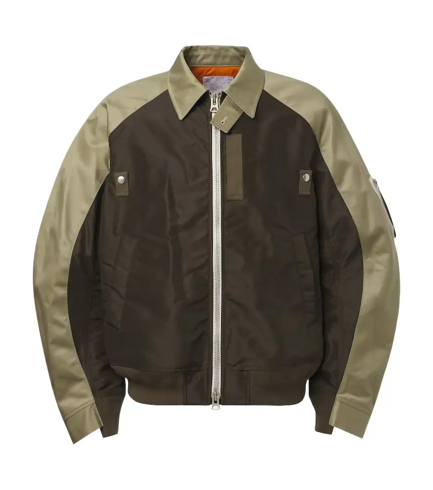 Sacai Cotton chino and twill blouson jacket