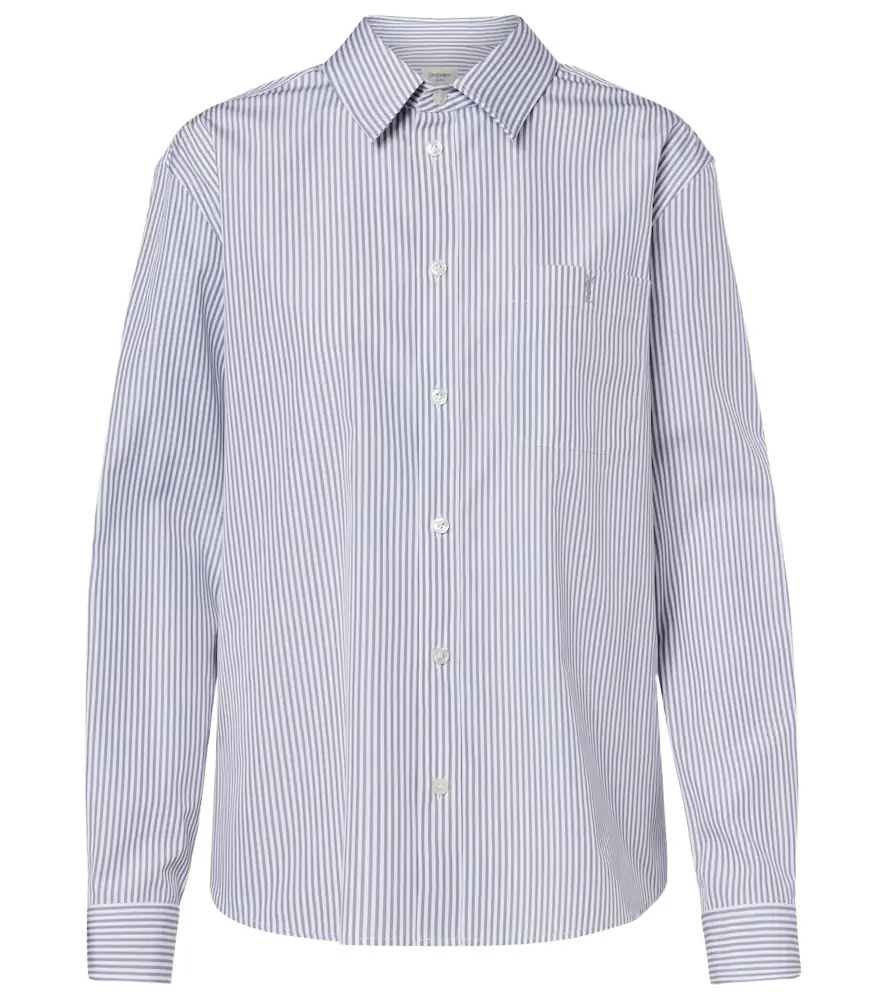 Saint Laurent Striped cotton poplin shirt