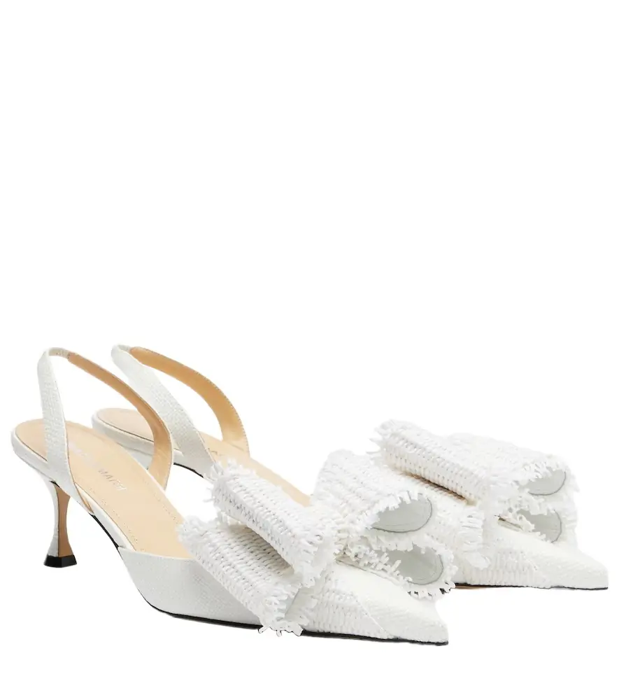 Mach & Mach Le Cadeau raffia slingback pumps - Women's Shoes