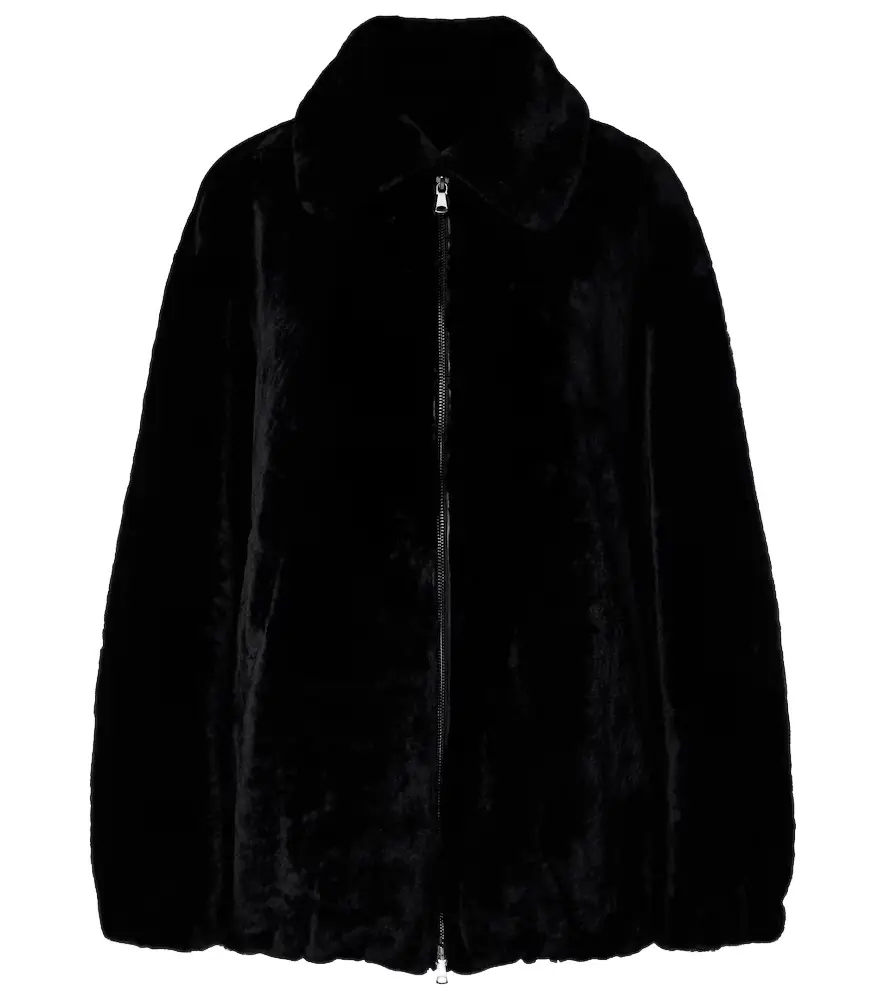 Nour Hammour Plush shearling jacket