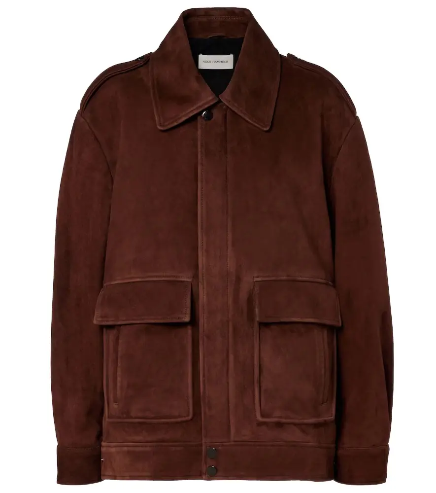 Nour Hammour Drey suede field jacket