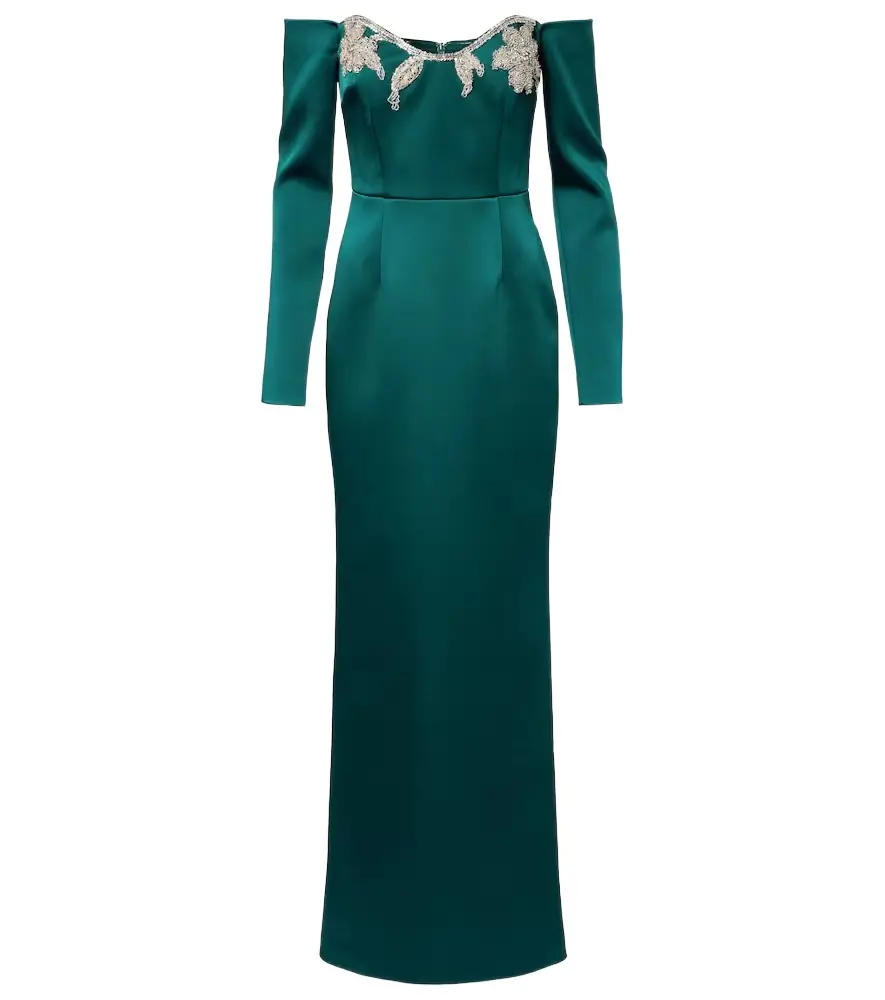 Rebecca Vallance Ellerie embellished off-shoulder gown