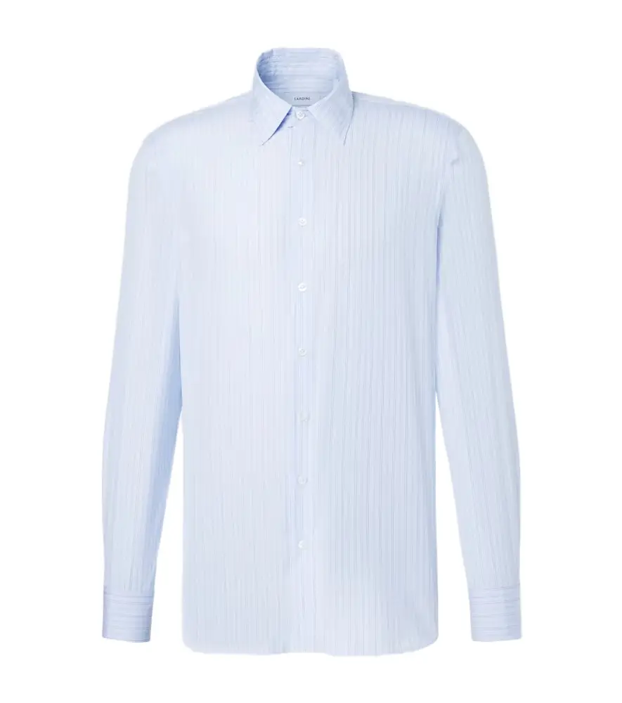 Lardini Striped cotton poplin shirt