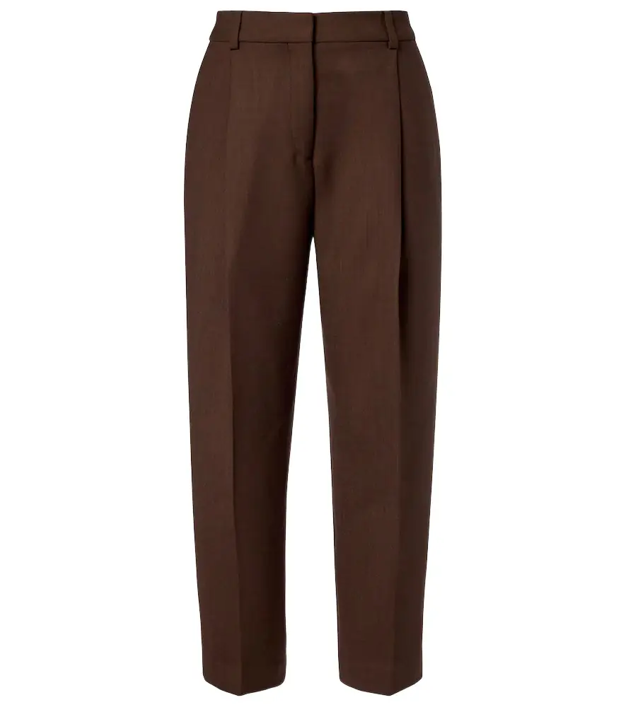 Toteme Pleated cropped straight pants
