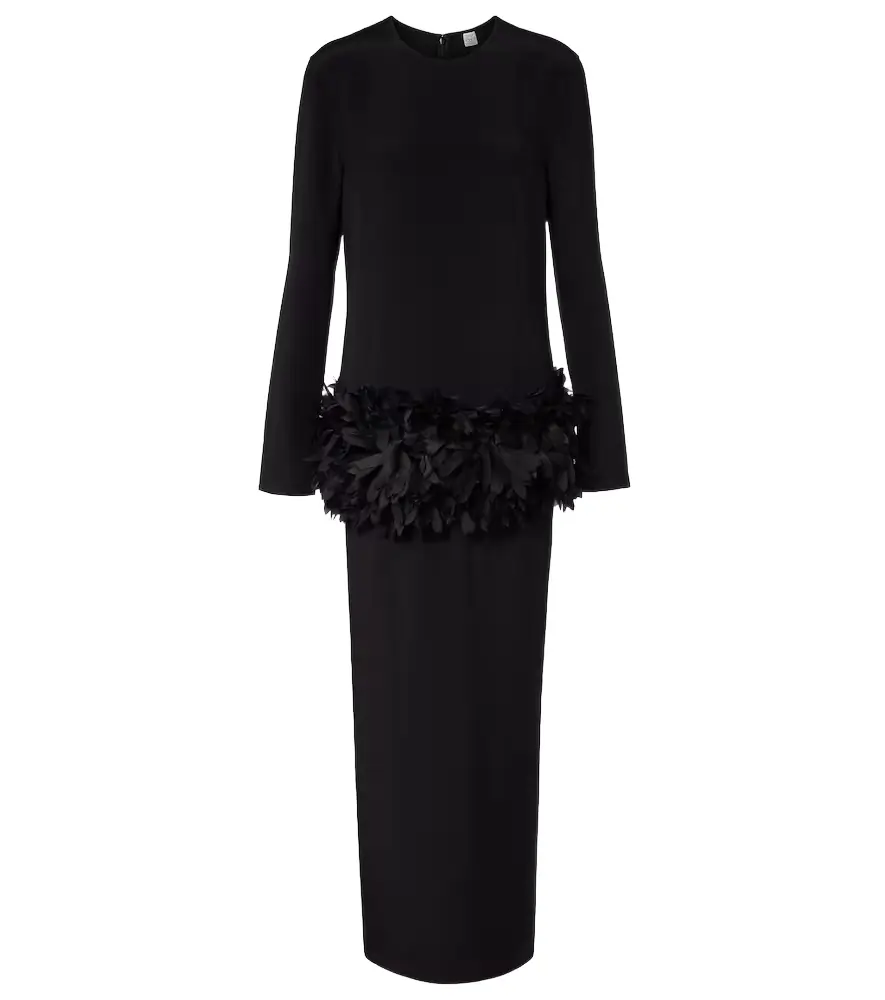 Toteme Petal silk-trimmed maxi dress