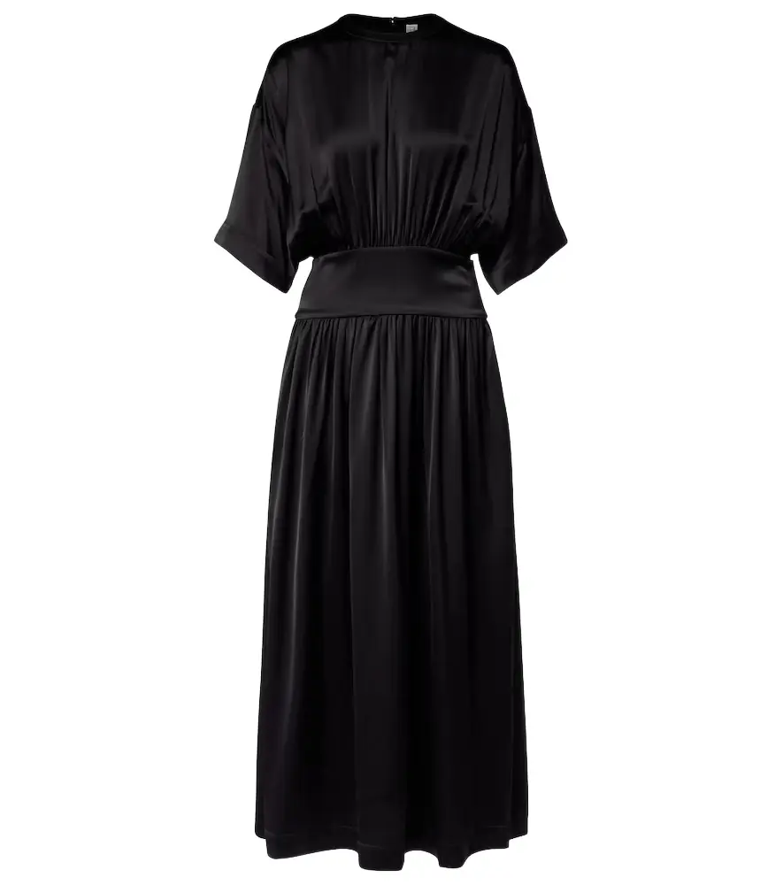 Toteme Silk and cotton satin T-shirt dress