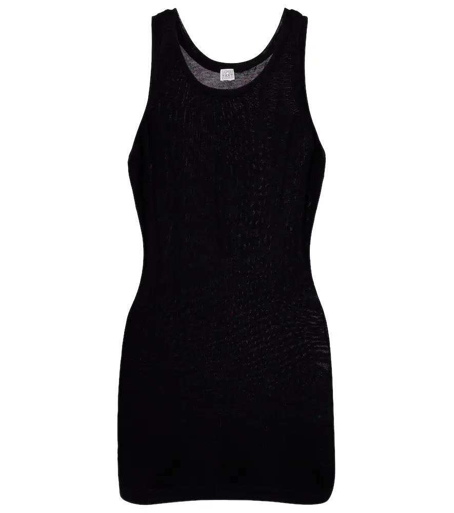 Toteme Curved ribbed-knit tank top