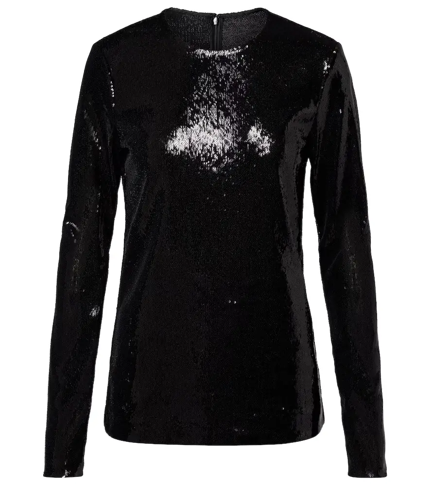 Toteme Sequined jersey top