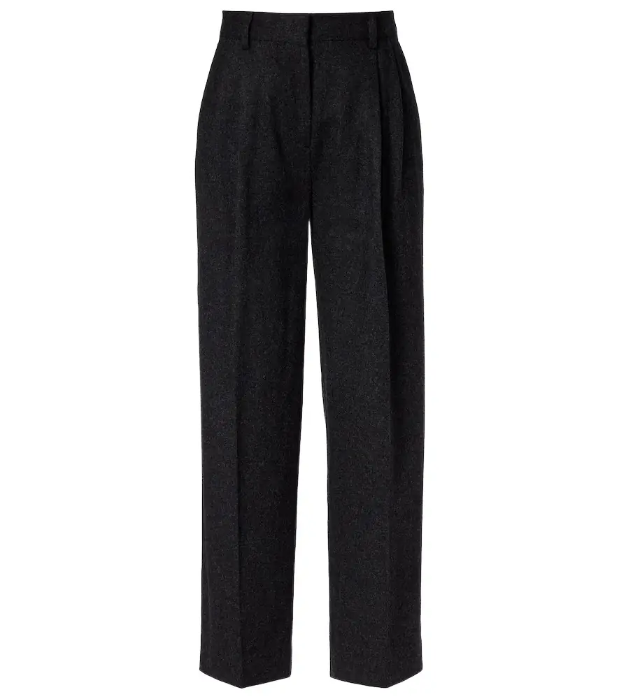 Toteme Wool-blend flannel straight pants