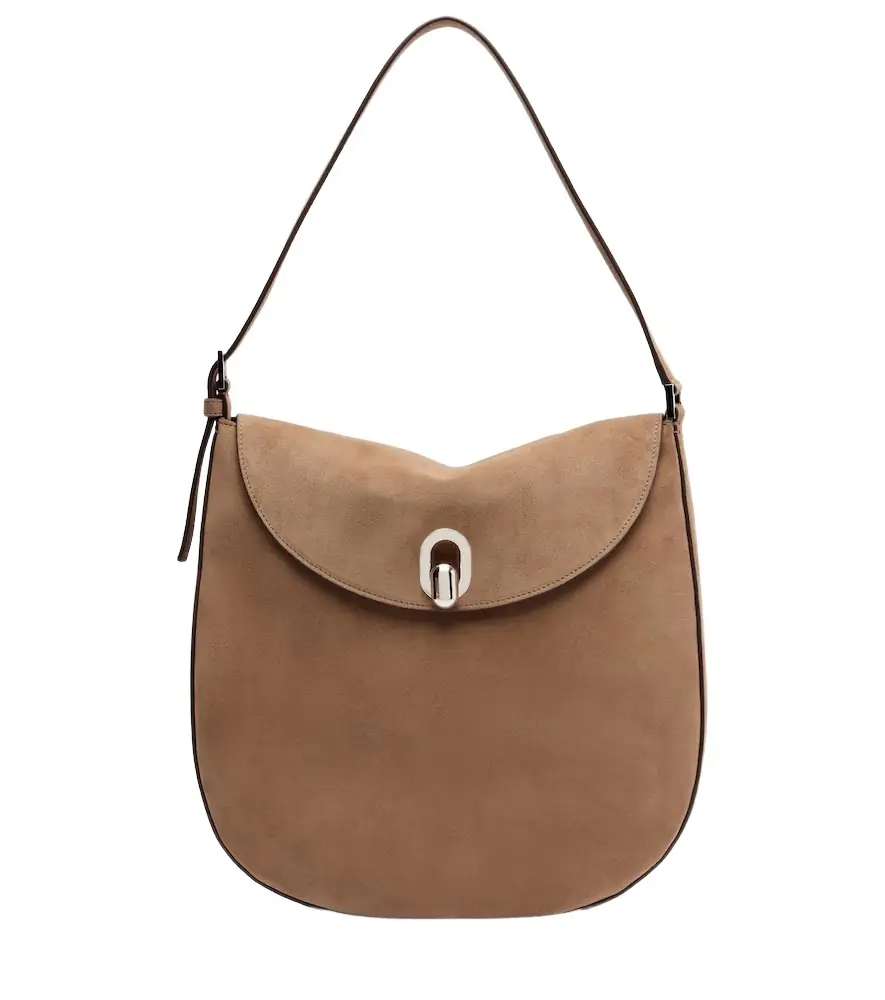 Savette Tondo Large suede shoulder bag