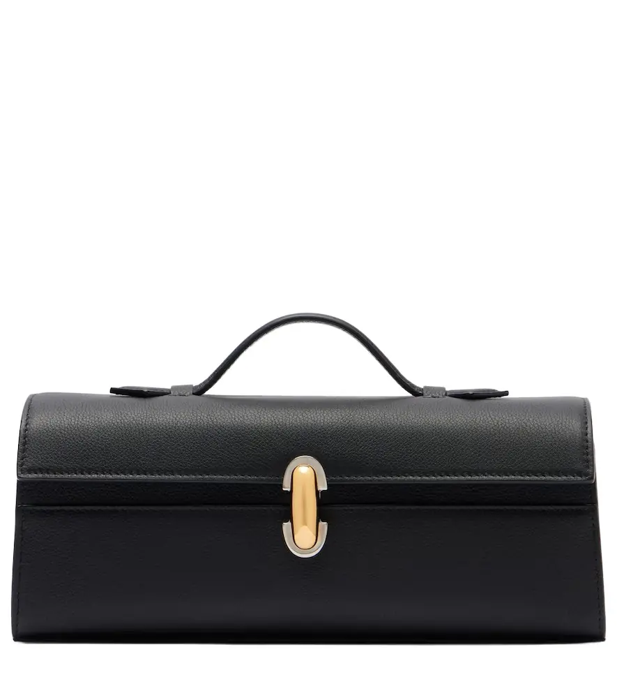 Savette Symmetry Slim leather top-handle bag