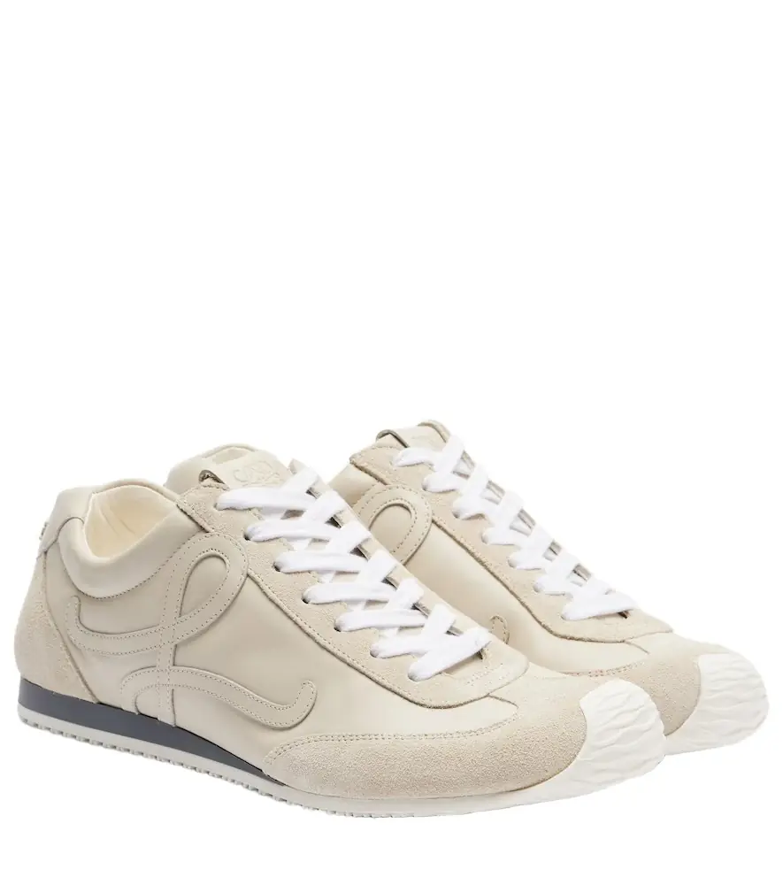 Loewe Ballet Runner 2.0 suede-trimmed leather sneakers